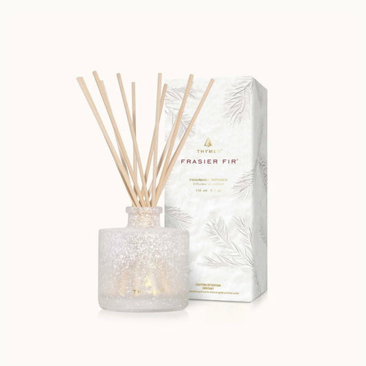 Thymes Frasier Fir 4 oz Diffuser Flocked, 4pk