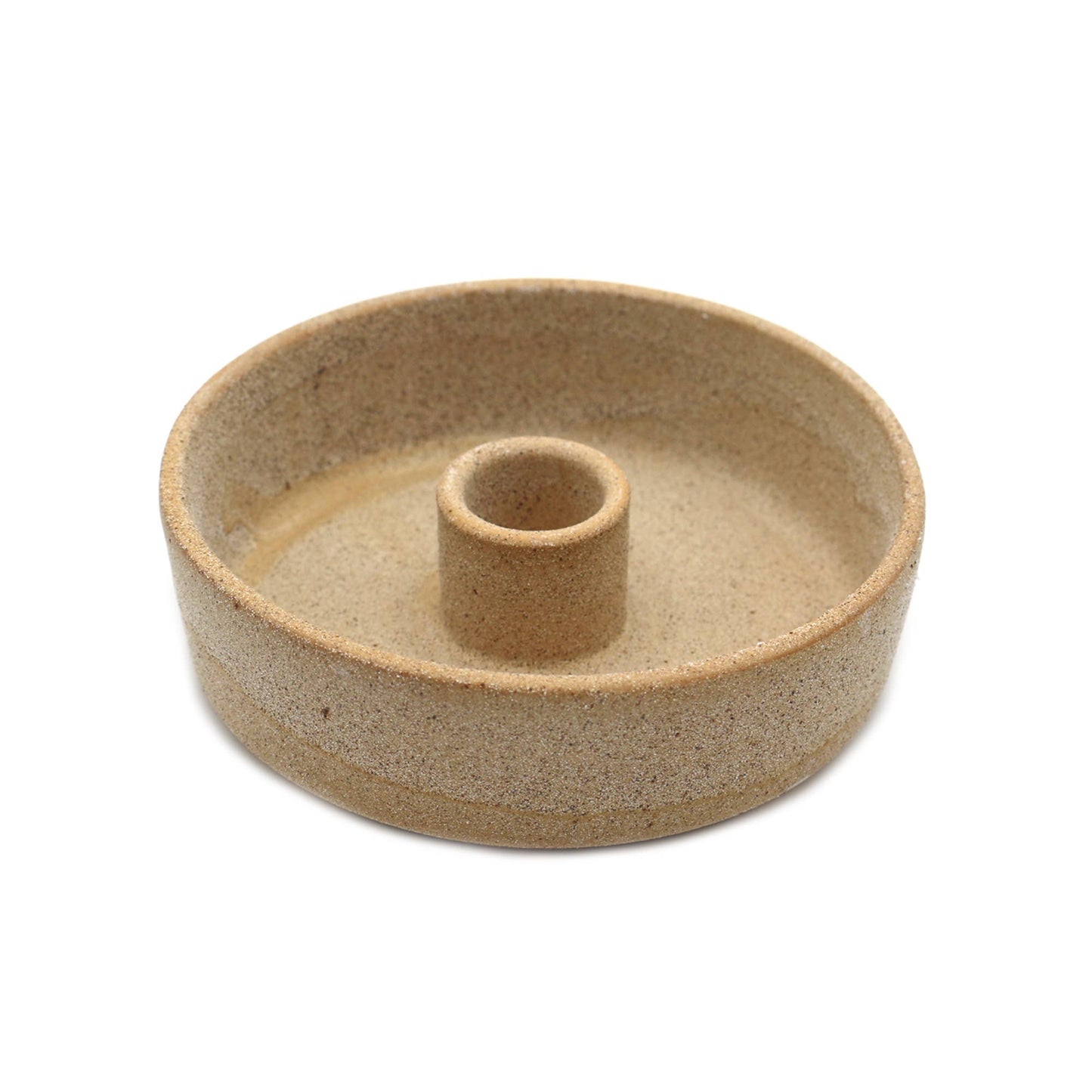 Textured Ceramic Palo Santo Burner (4 in.) - Beige