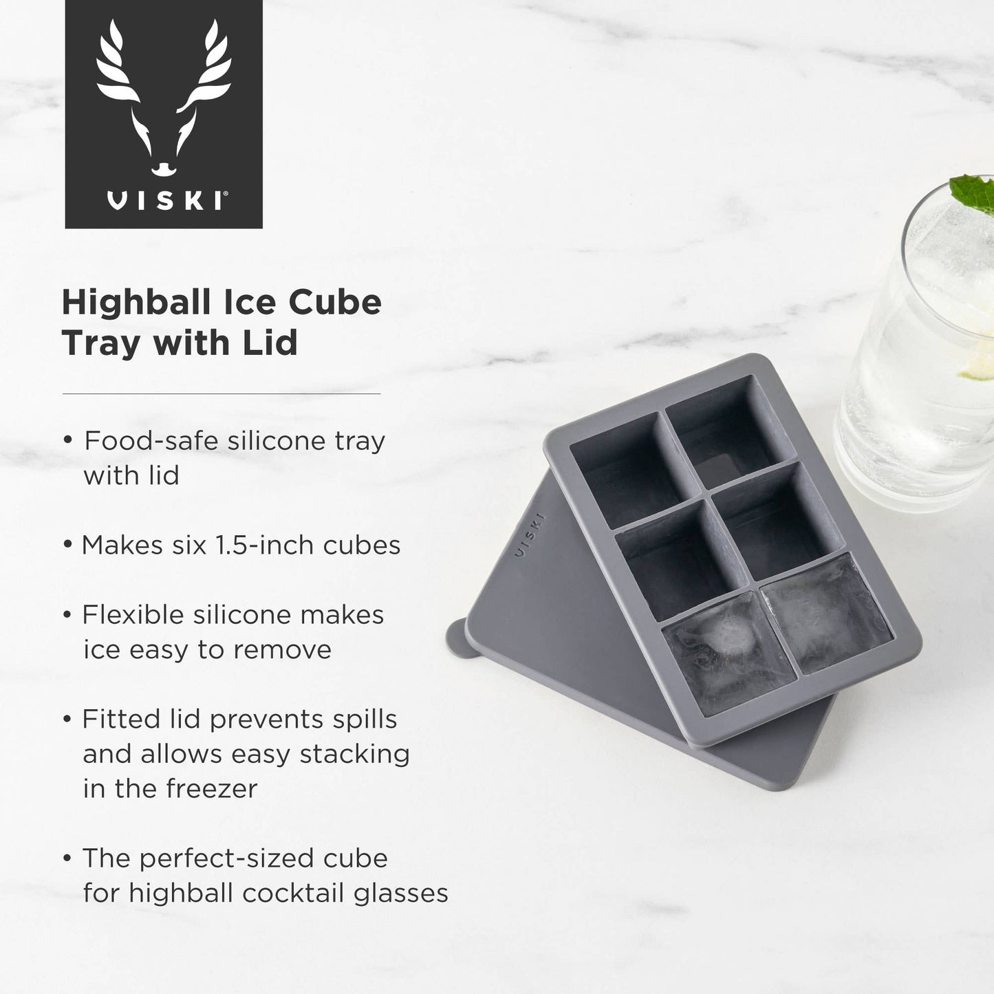 Glacier™ 1.5" Highball Ice Cube Tray