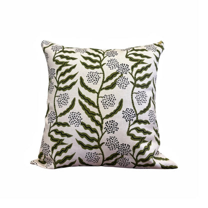 La Ville Vine Pillow Cover Green - Designed by Holli Zollinger