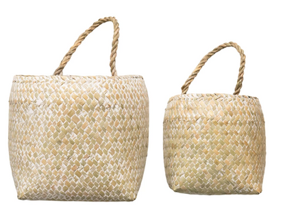 Hand Woven Baskets Set of 2