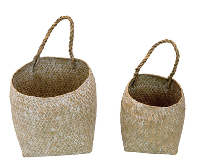 Hand Woven Baskets Set of 2