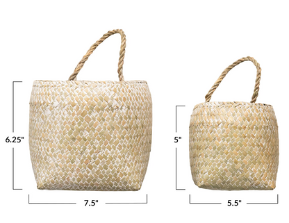 Hand Woven Baskets Set of 2