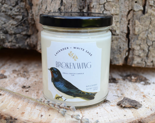 Broken Wing Candles - Lavender White Sage