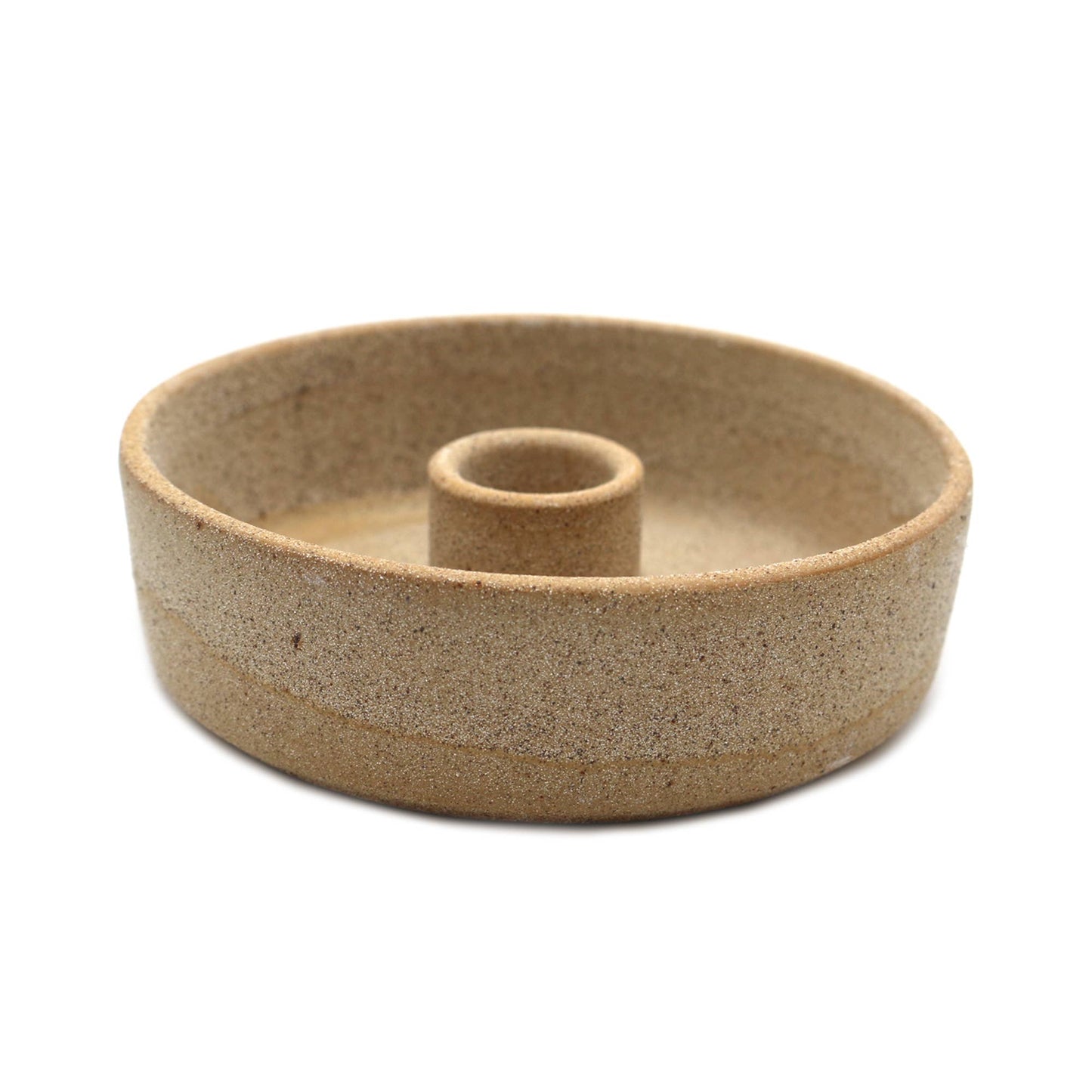 Textured Ceramic Palo Santo Burner (4 in.) - Beige