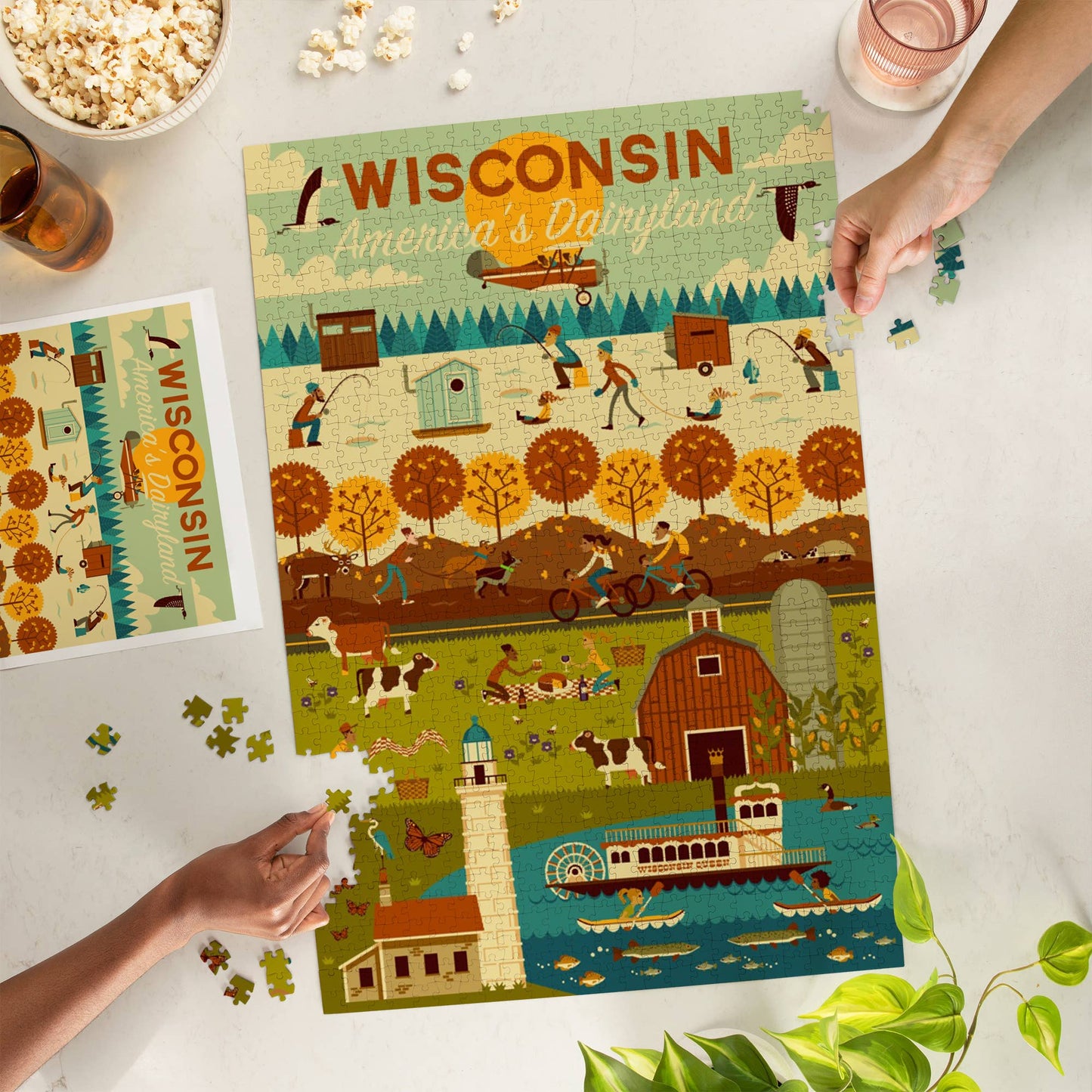 1000 PIECE PUZZLE Wisconsin, Geometric