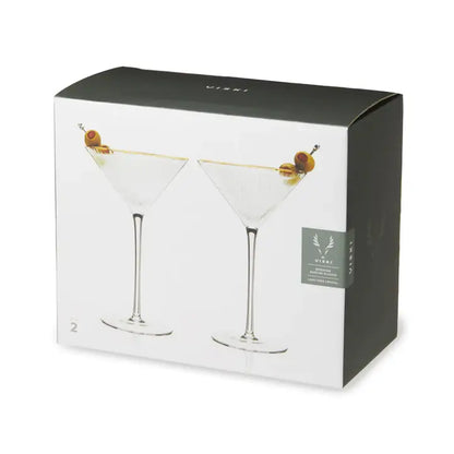 Viski Deco Meridian Martini Glasses