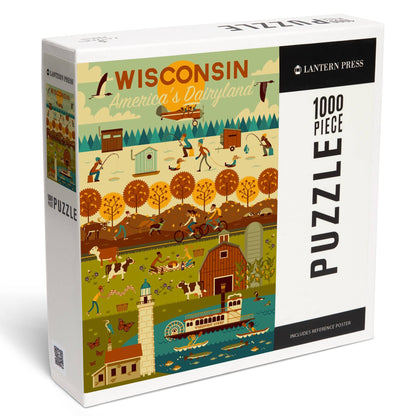 1000 PIECE PUZZLE Wisconsin, Geometric