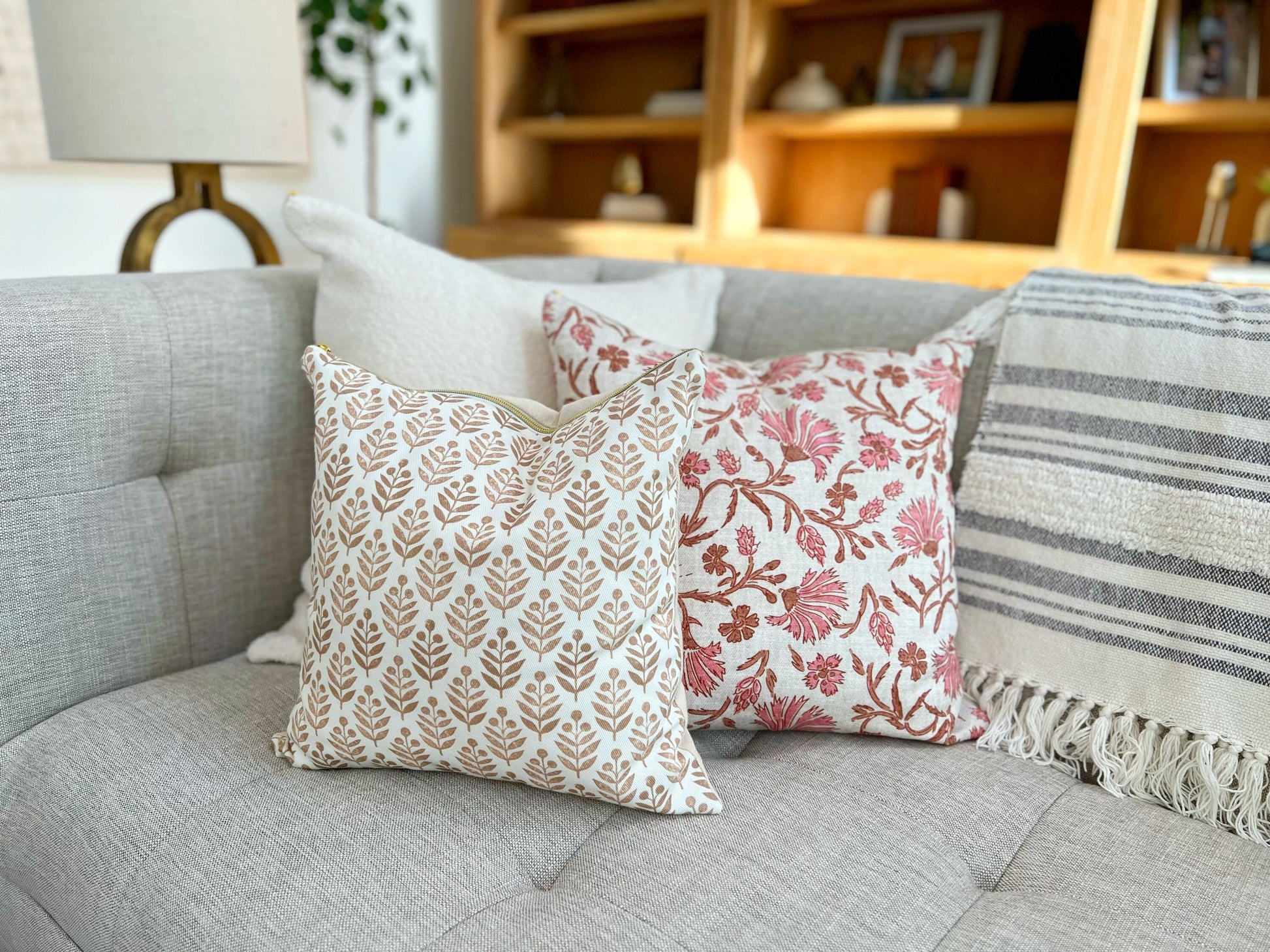 Cover Only | Lotti Soft Bark | Designed by Danika Herrick | Accent Pillow