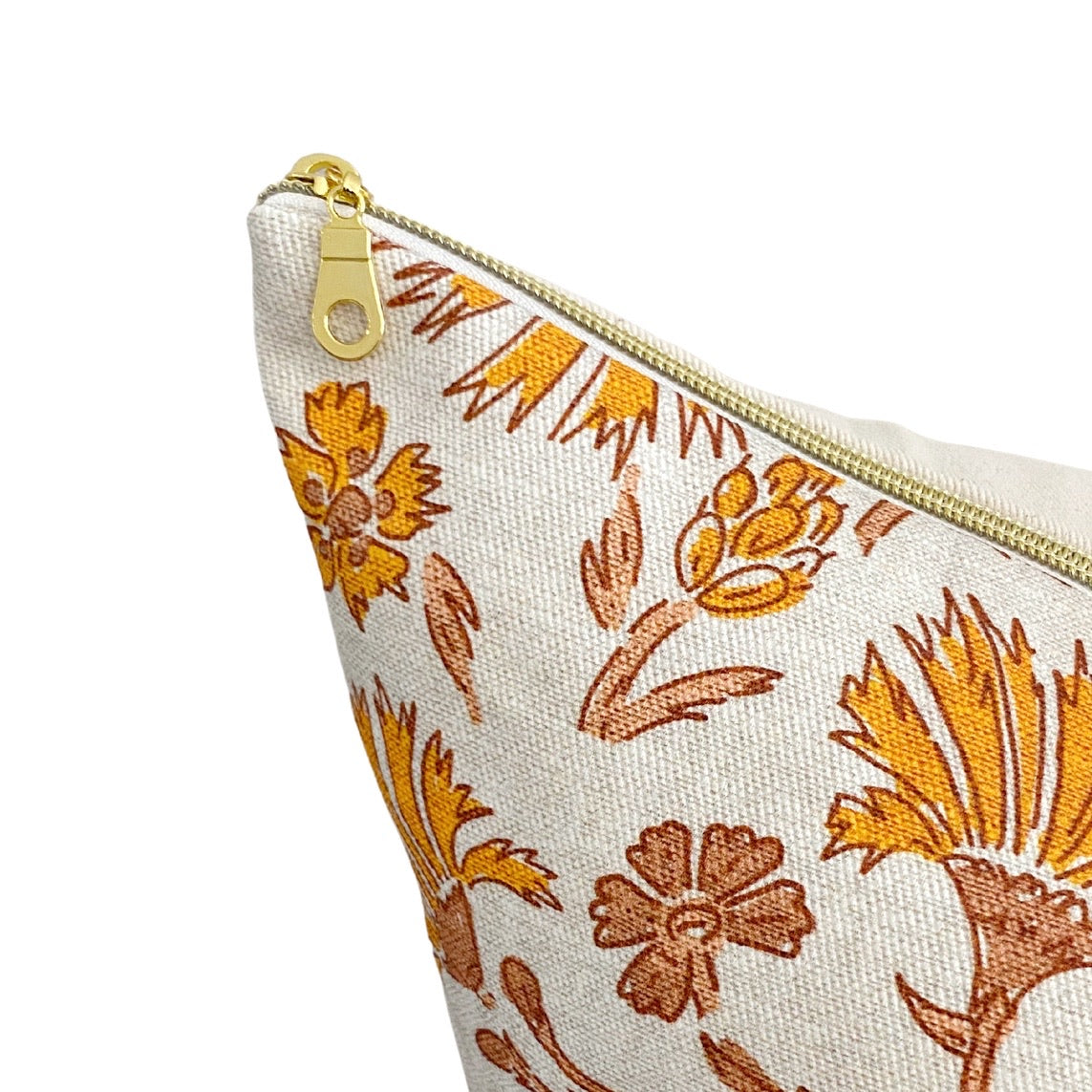 Kalami Floral Mustard Pillow Cover - Designed by Holli Zollinger