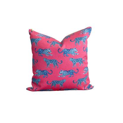 Pink and Blue Leopards Pillow Cover - Designed by Danika Herrick